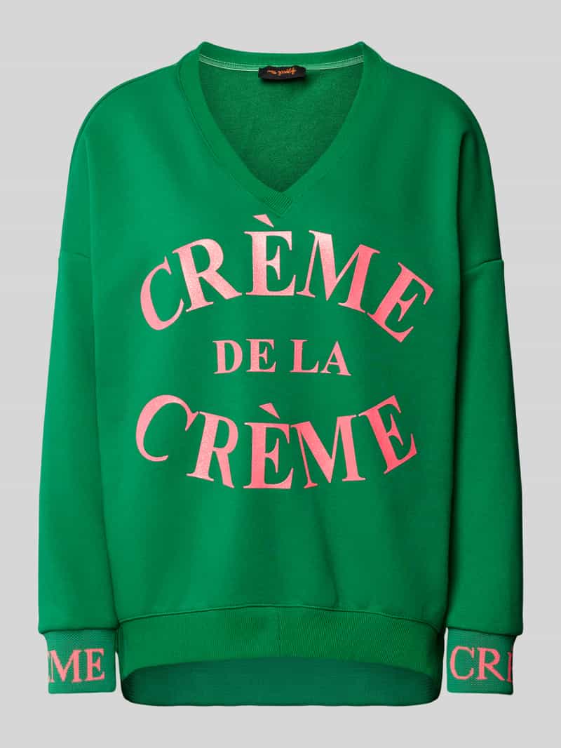 miss goodlife Sweatshirt met statementprint model 'Creme de la Creme'