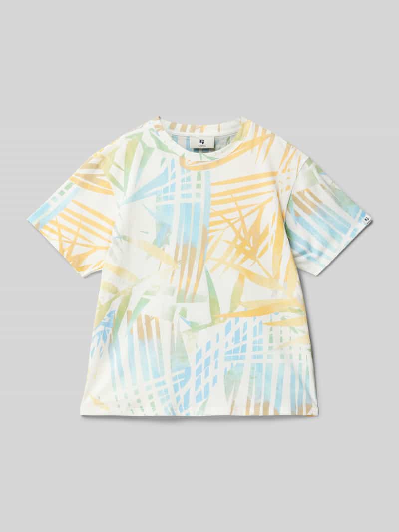 Garcia T-shirt met geribde ronde hals