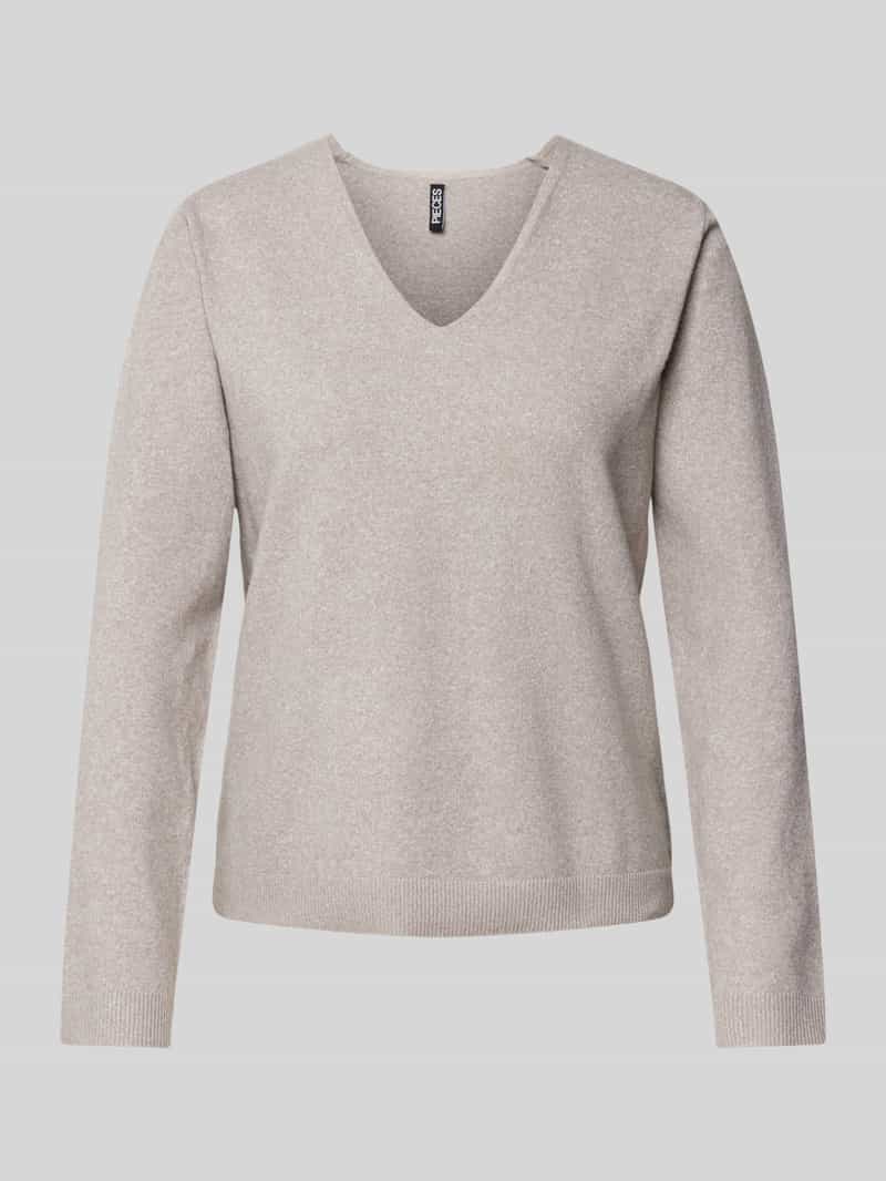 Pieces Regular fit gebreide pullover met extra brede schouders model 'BREE'