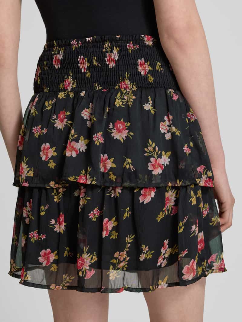 Vero Moda Uitlopende minirok met all-over motief model 'SMILLA'