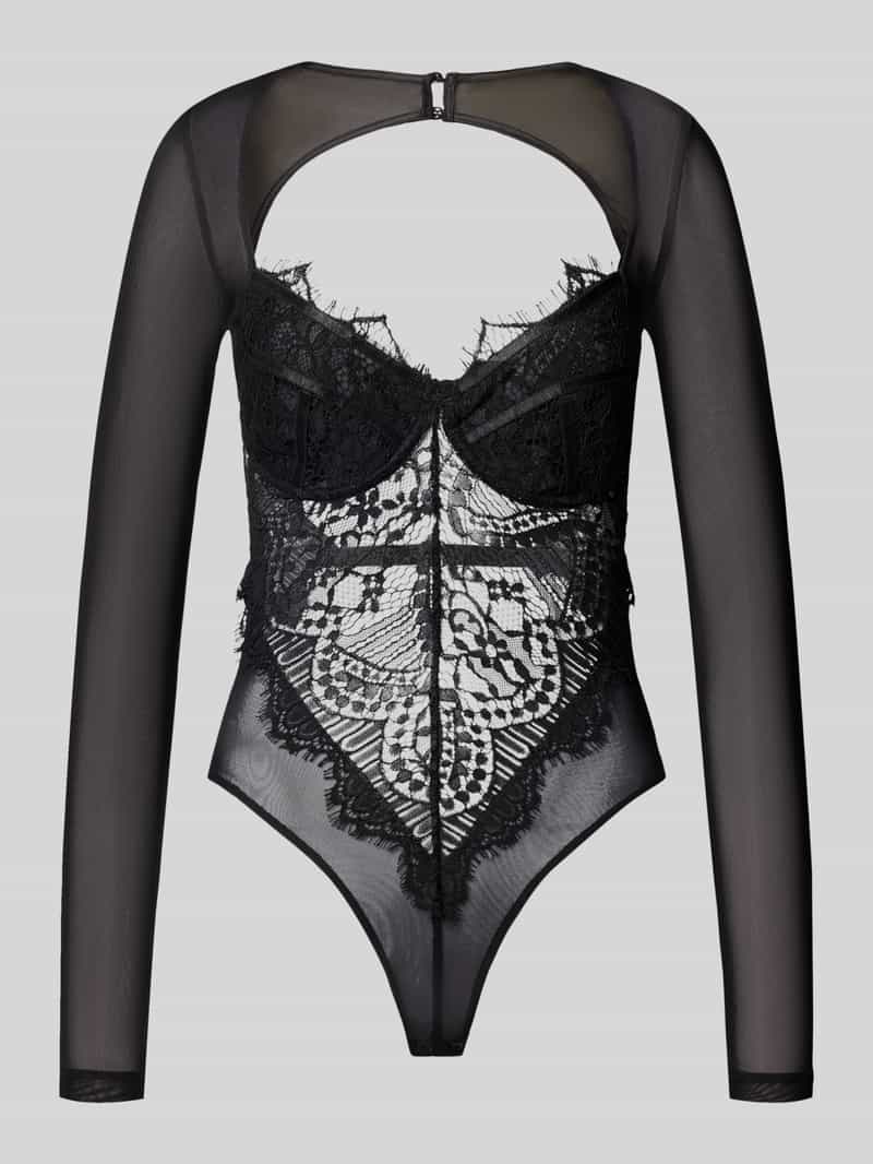 bardot Body van viscosemix met kant