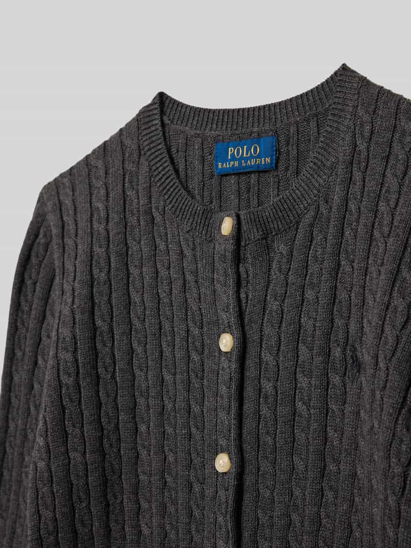 Polo Ralph Lauren Teens Gebreid jack met kabelpatroon en labelstitching