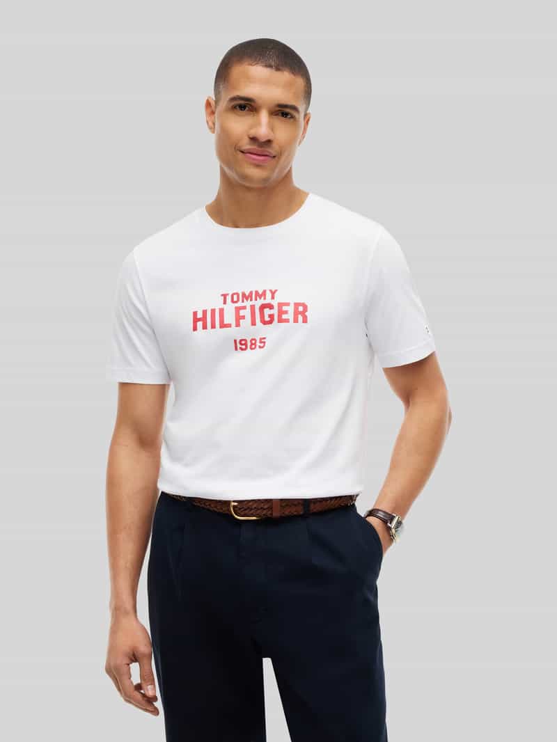 Tommy Hilfiger Regular fit t-shirt van puur katoen