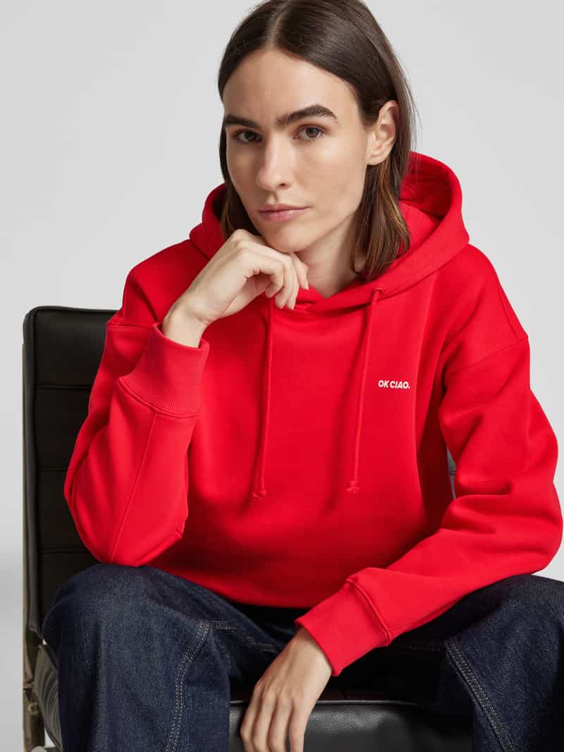 Jake*s Casual Oversized hoodie met statementprint