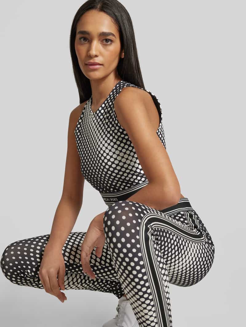 Marc Cain Korte top met labeldetail