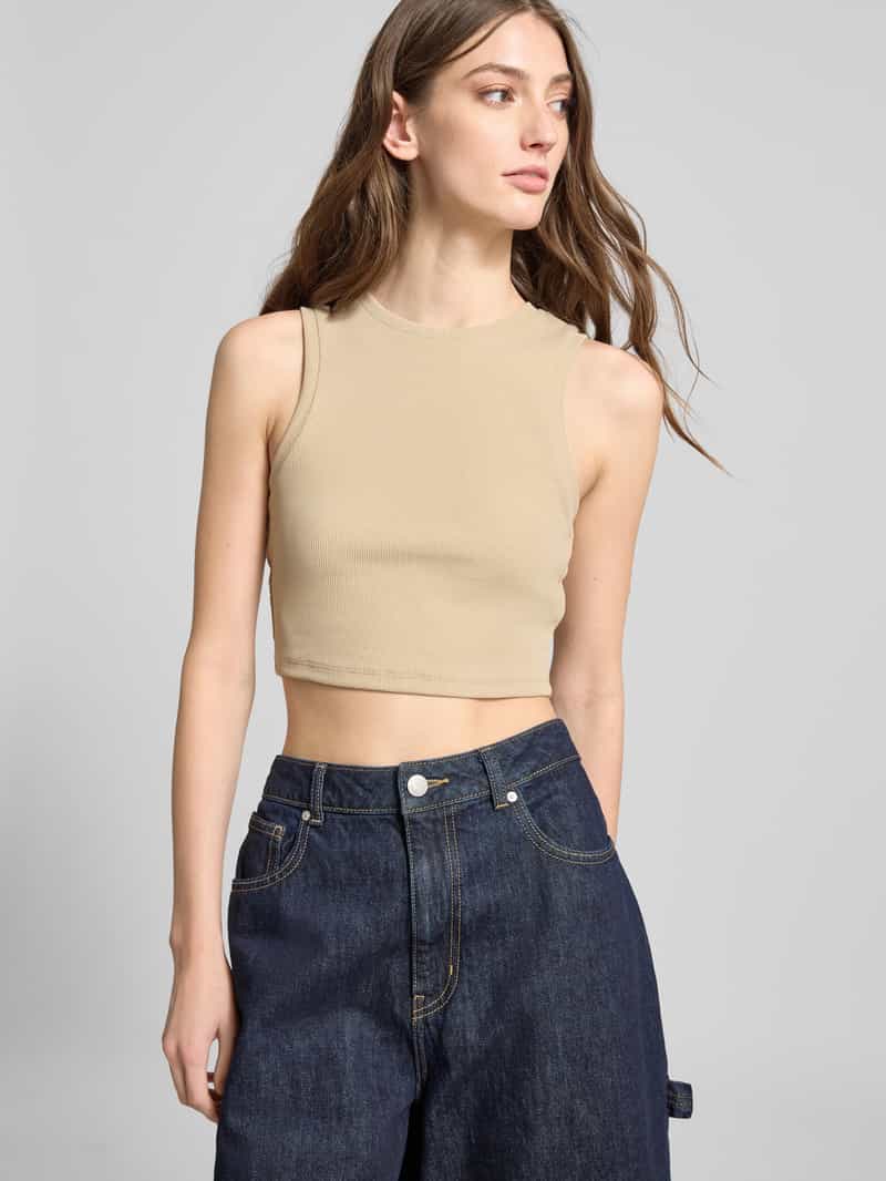 Only Slim fit korte tops van katoenmix model 'VILMA'