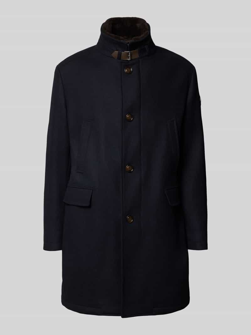 JOOP! COLLECTION Regular fit lange wollen jas van wolmix met uitneembare doorgestikte inlay
