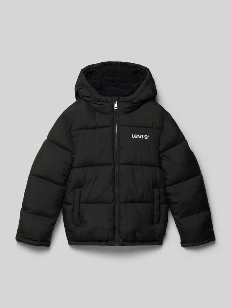 Levi s Kids Gewatteerd jack met labelstitching