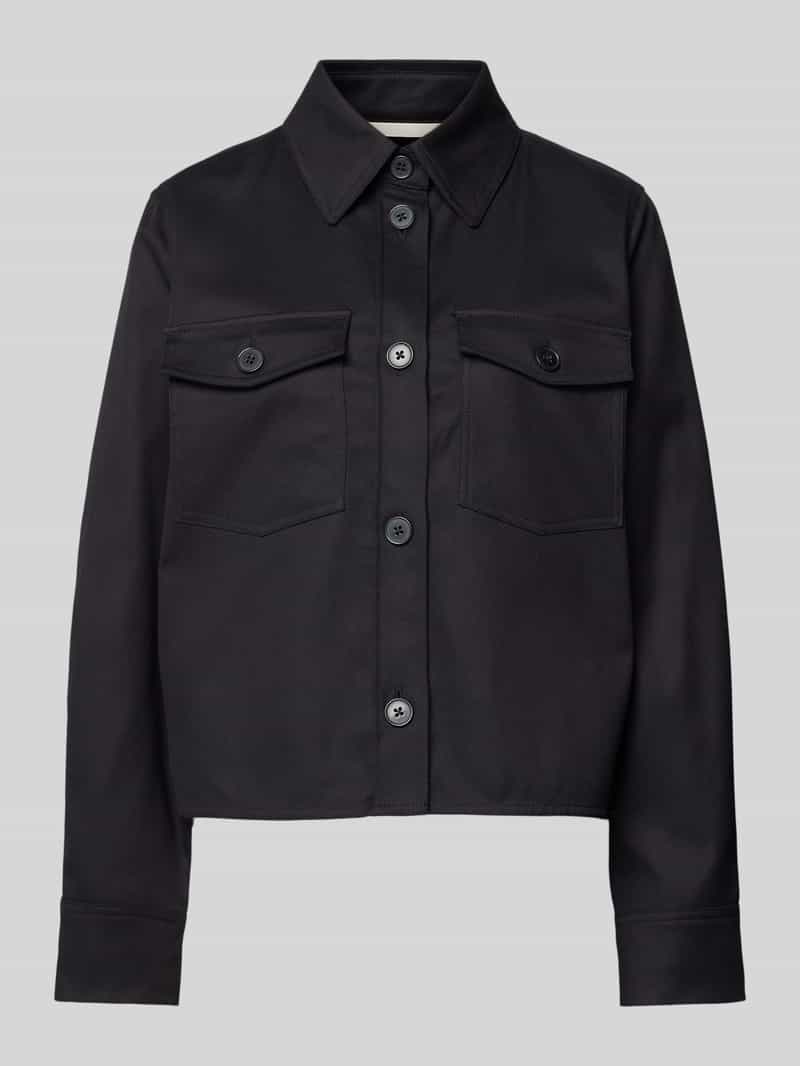Marc O'Polo Boxy fit overshirt van een mix van biologisch katoen en lyocell