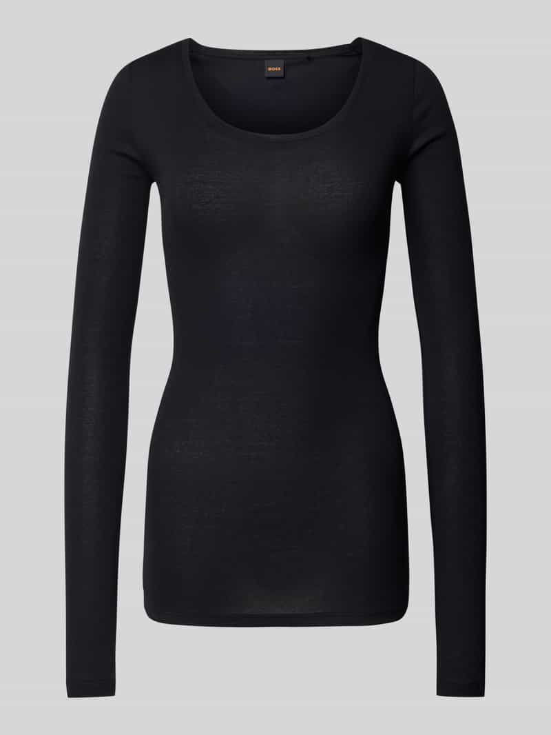 Boss Orange Shirt met lange mouwen en ronde hals model 'Elayer'
