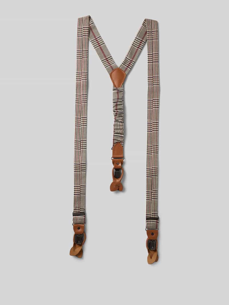 Prince Bowtie Strik bretels en pochet in de set
