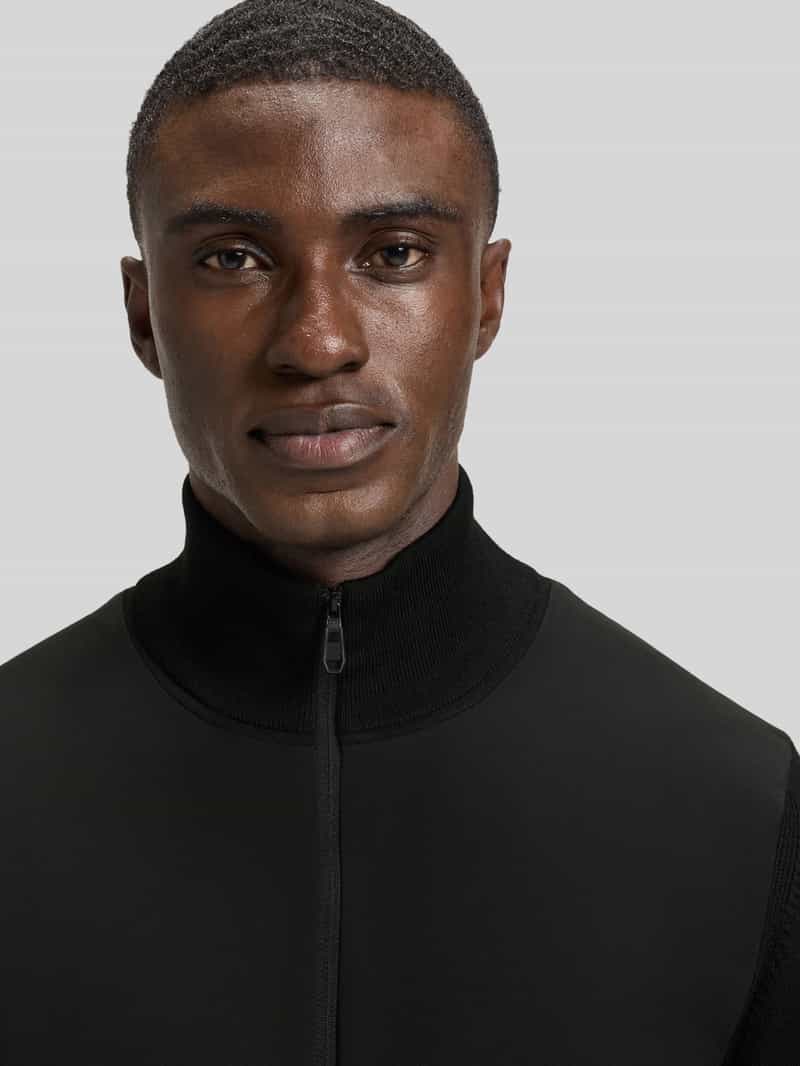 BOSS Green Regular fit functioneel thermojack met scheerwol model 'MOMENTUM'