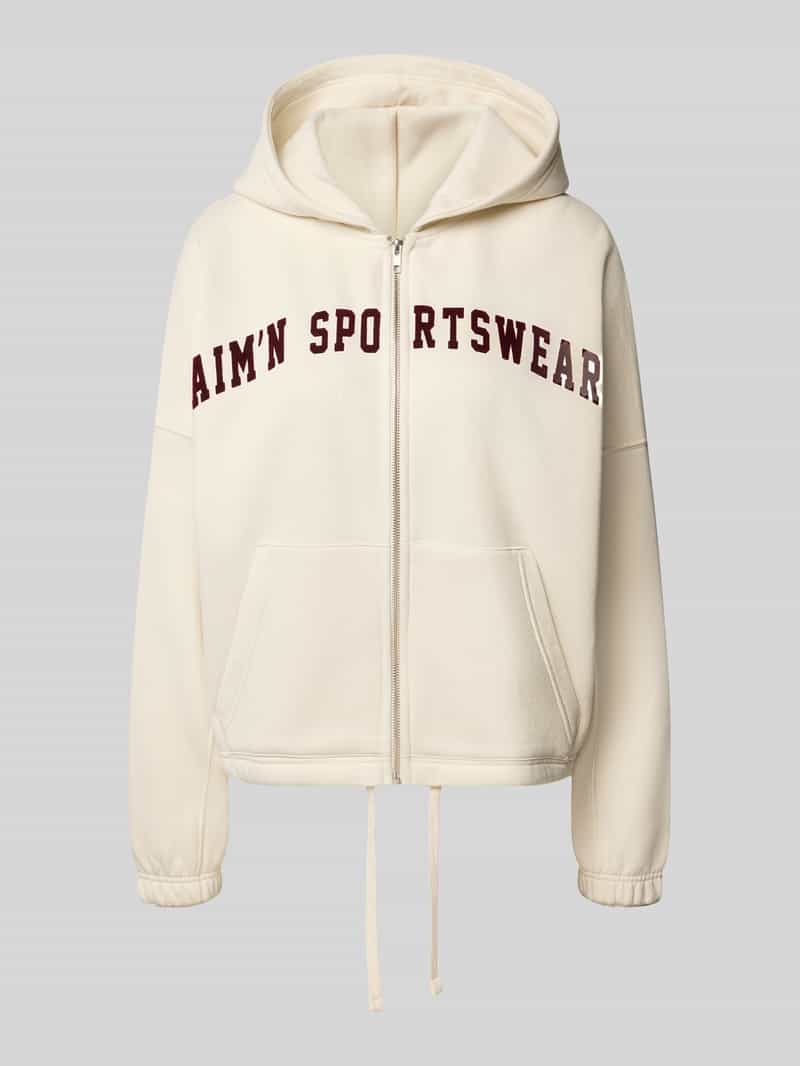 Sweatjack met logo-opschrift