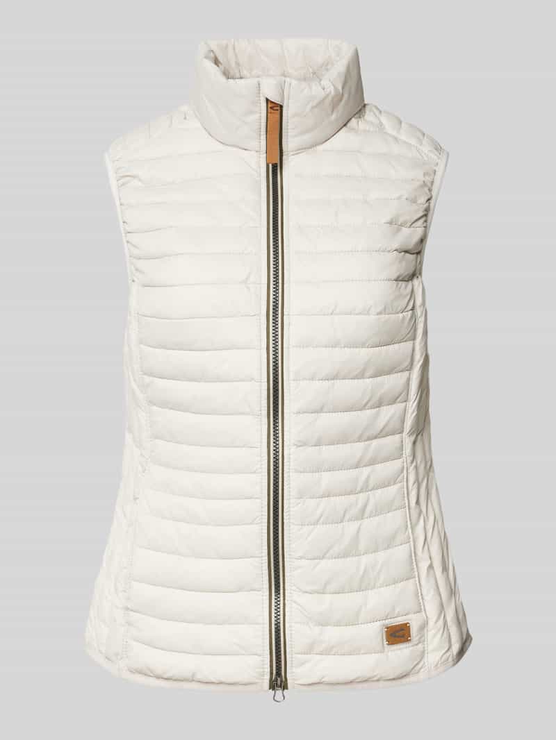 camel active Regular fit bodywarmer met opstaande kraag en labeldetail