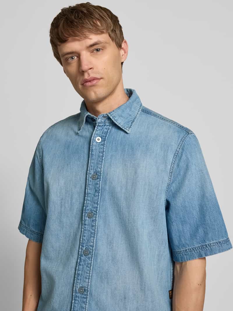 G-Star Raw Regular fit jeansoverhemd met 1 2-mouwen