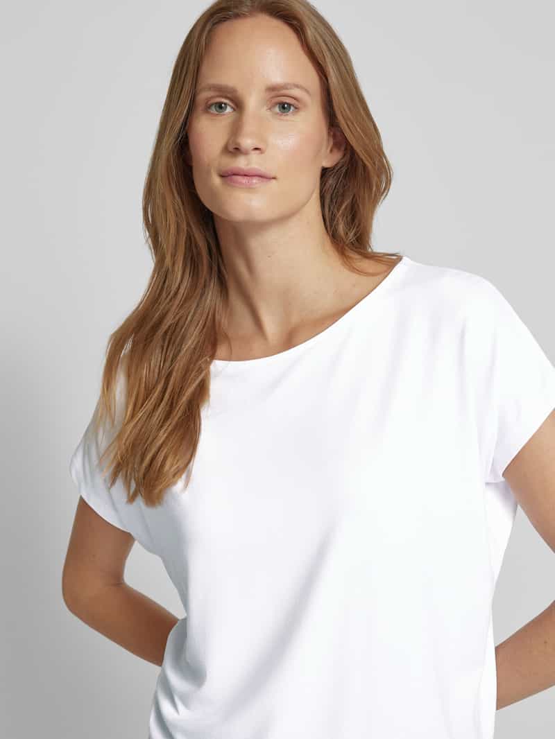 s.Oliver RED LABEL T-shirt van viscosemix met ronde hals