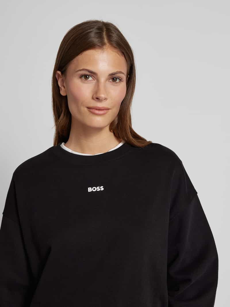 Boss Orange Oversized sweatshirt met labelprint model 'Eteia'