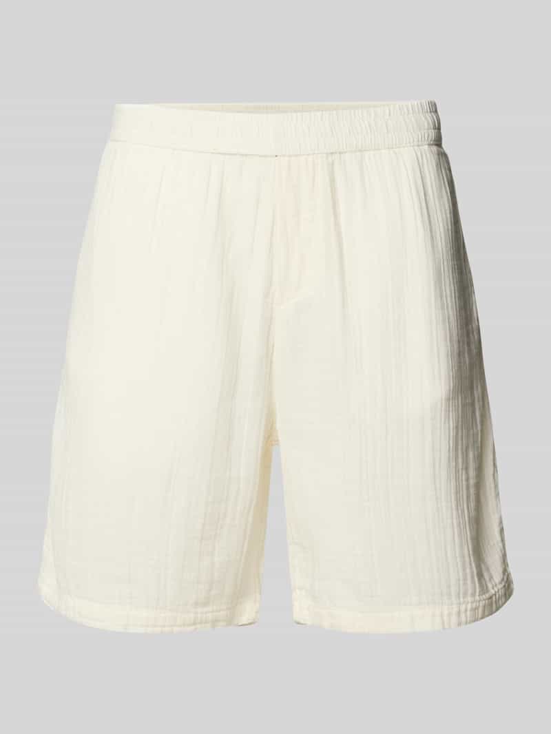 Regular fit korte broek van mousseline