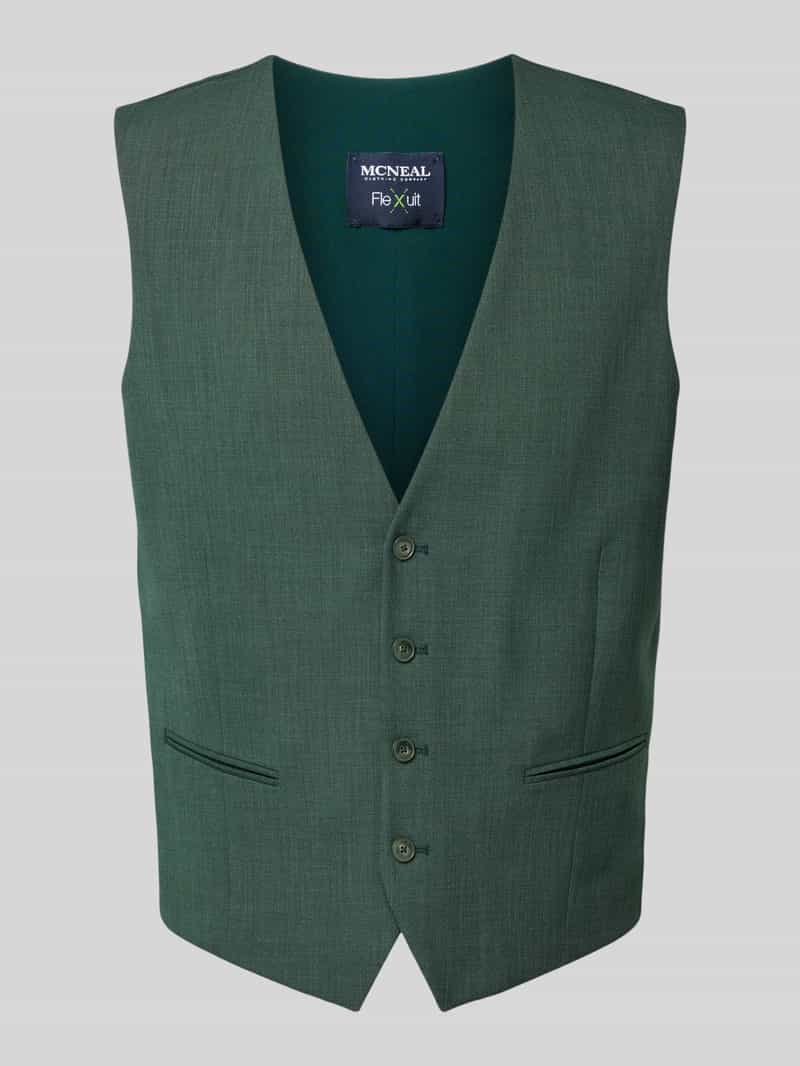 MCNEAL Slim fit gilet met paspelzakken
