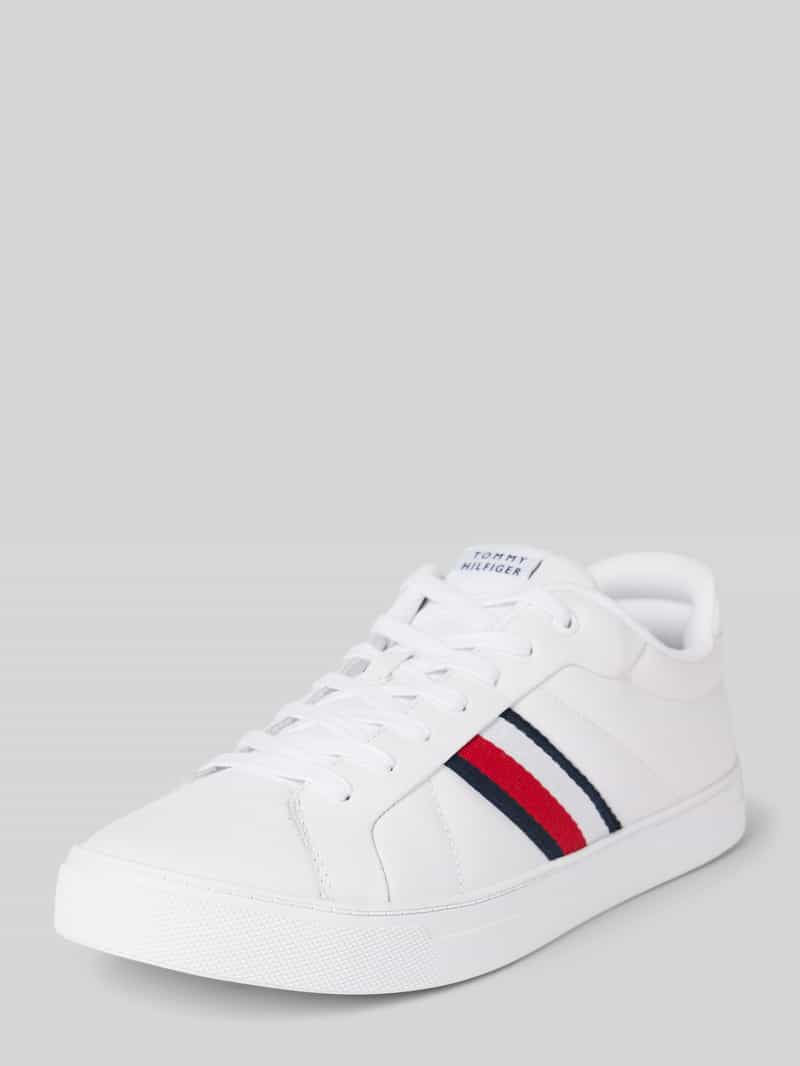 Tommy Hilfiger Leren sneakers met contraststrepen, model 'ICON COURT'