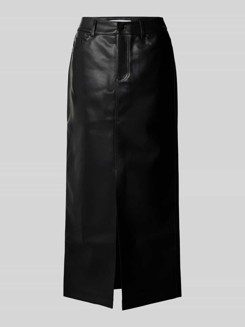 Calvin Klein Jeans Leren rok in 5-pocketmodel
