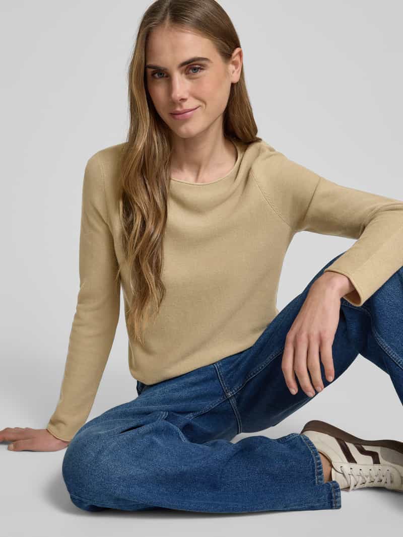 Marc O'Polo Regular fit gebreide pullover van puur katoen met rolrand