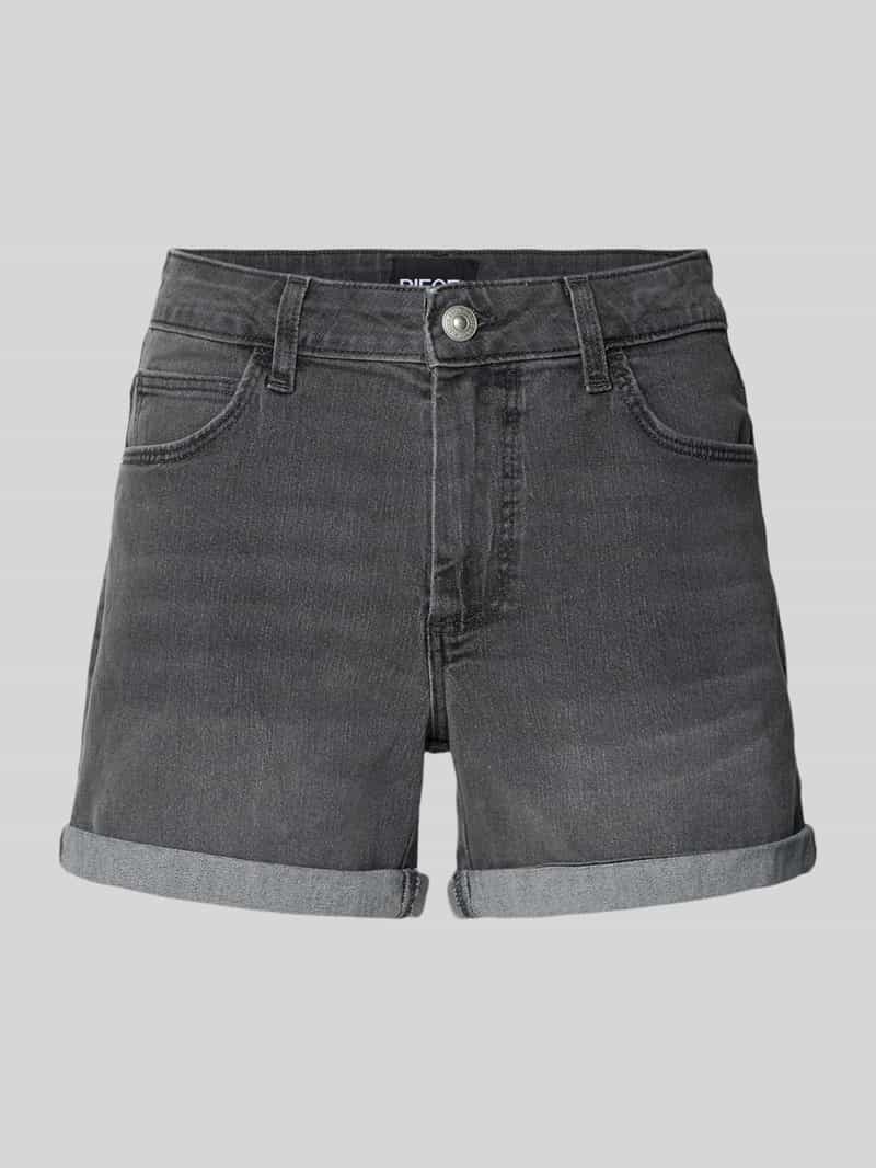 Pieces Regular fit korte jeans van katoenmix model 'PEGGY'