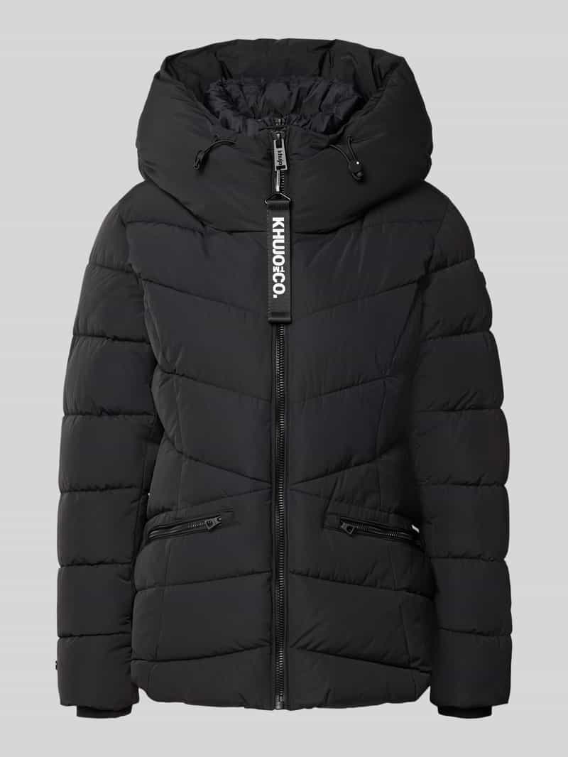 Khujo Gewatteerd jack met capuchon en labeldetail model 'HERSCH2'