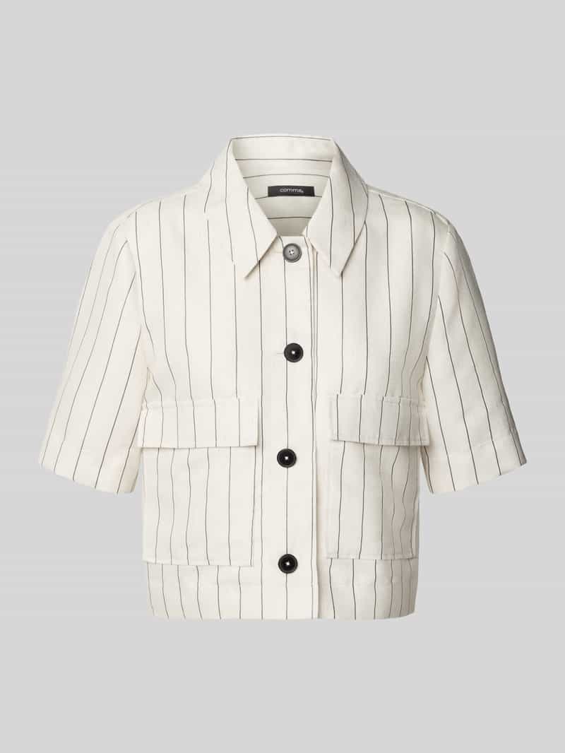 comma Regular fit blazer met klepzakken en 1 2-mouwen