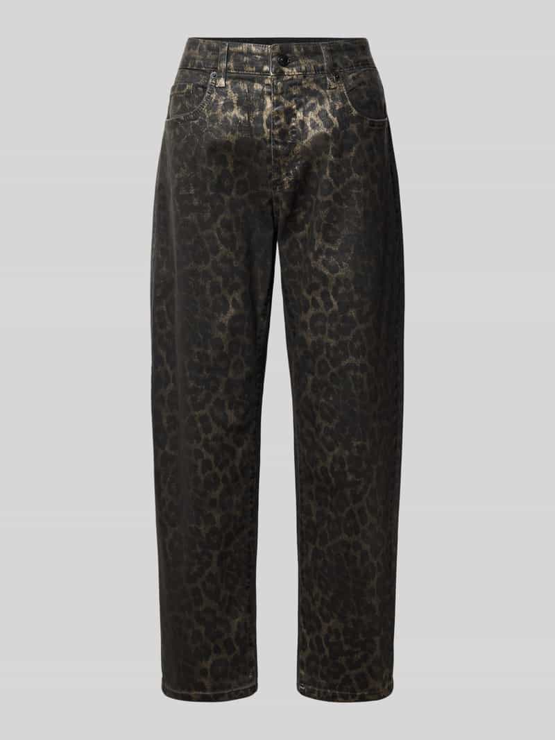 MAC Barrel jeans met dierenprint