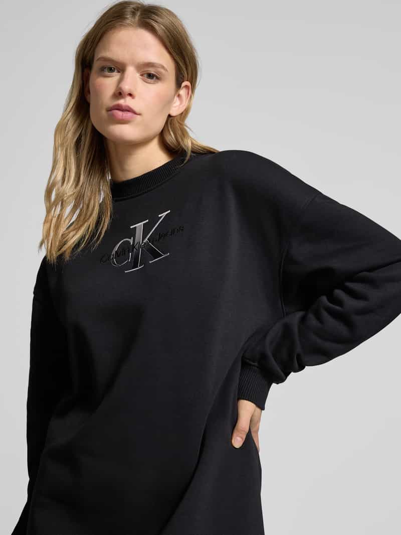 Calvin Klein Jeans Sweatjurk met labelstitching