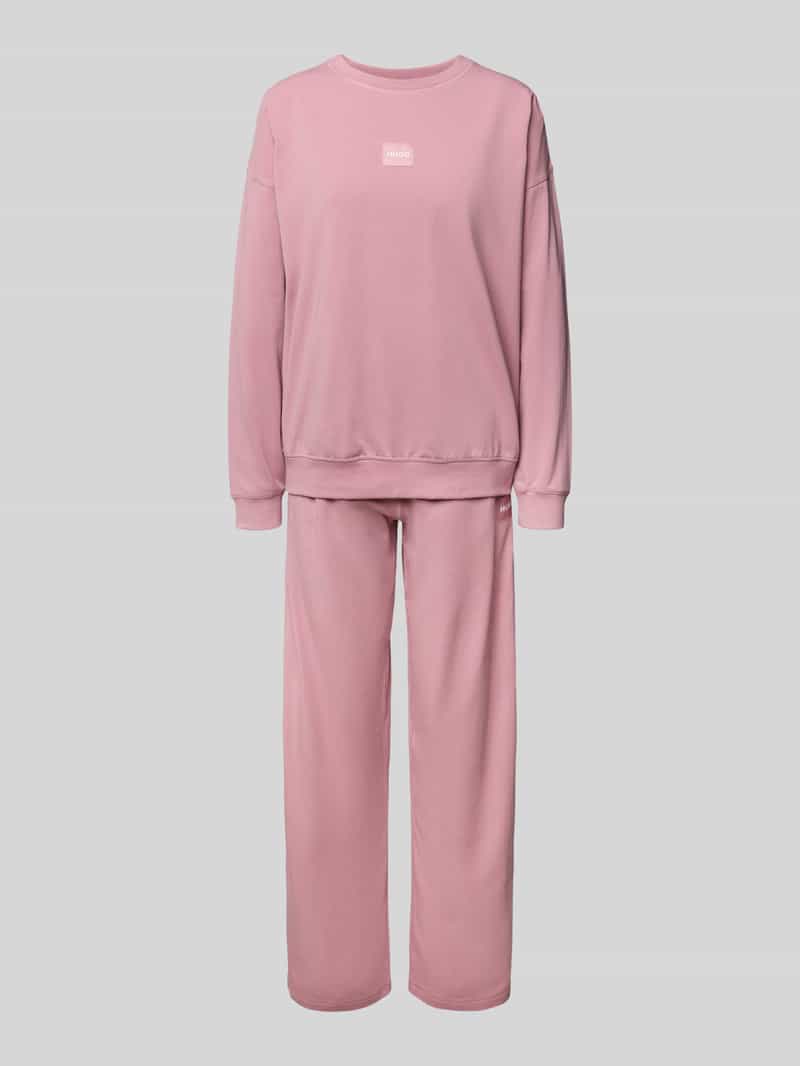 HUGO Relaxed fit pyjama van katoenmix in een set model 'NITE_LONG'
