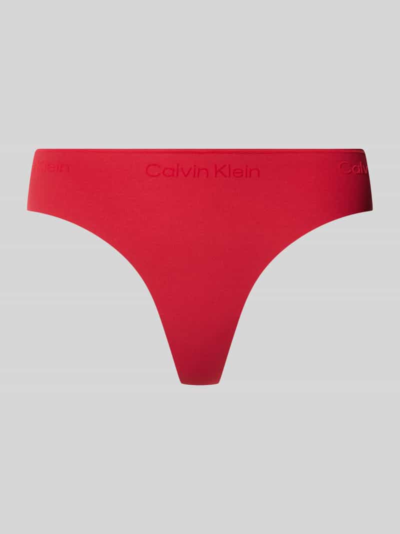 Calvin Klein String met naadloze materiaalverwerking rood, foto 4