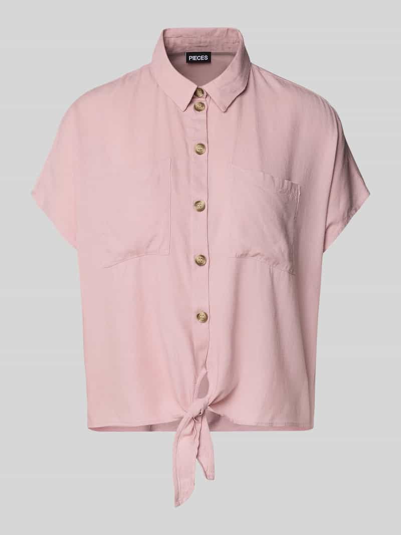Pieces Boxy fit overhemdblouse met knoopdetail model 'PIA'