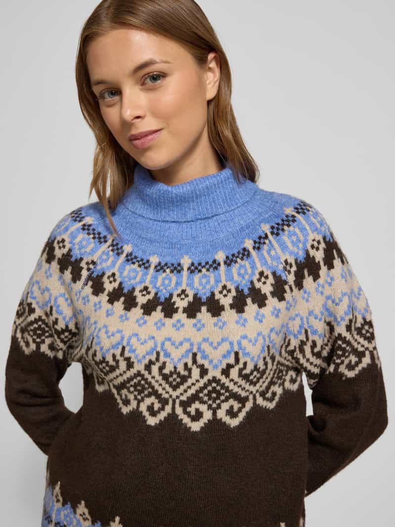 FREE QUENT Gebreide pullover met ribboorden model 'Merla'