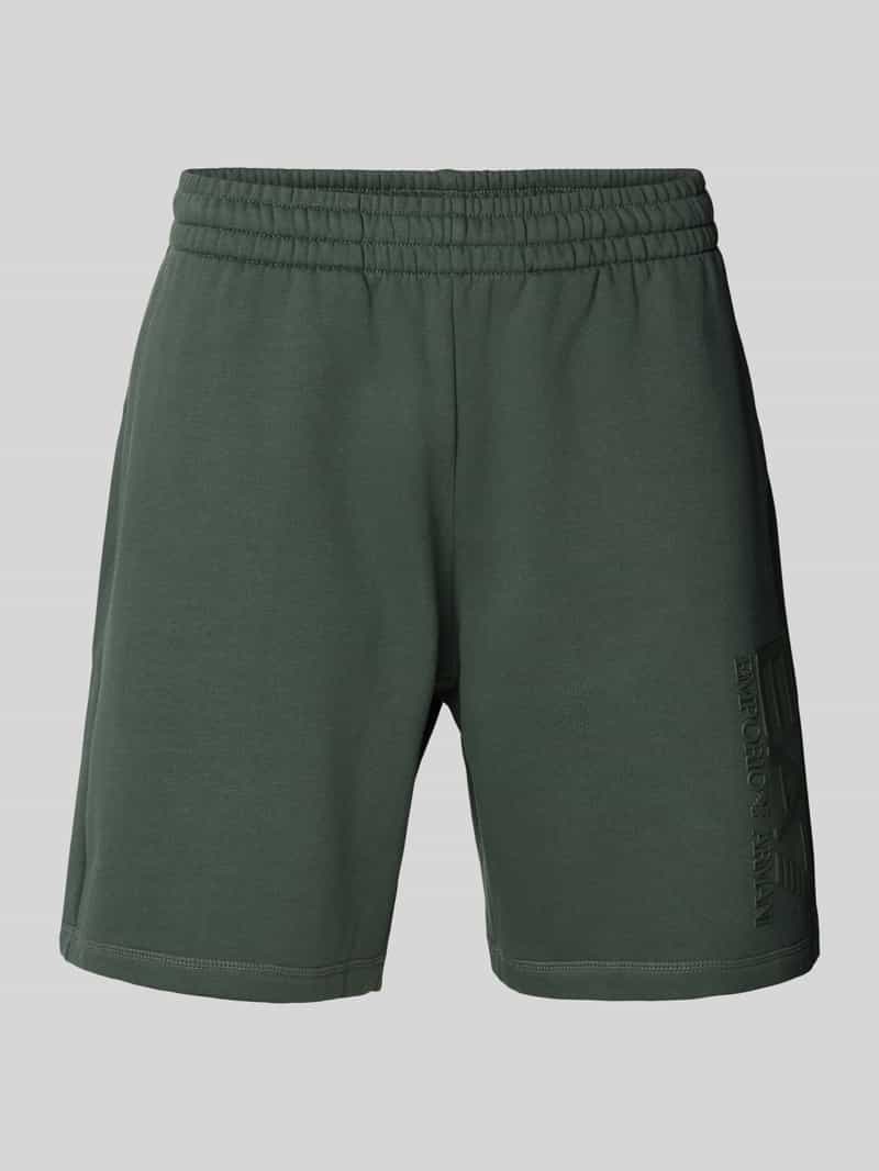 EA7 Emporio Armani Sweatshorts met elastische band model 'TRAIN'