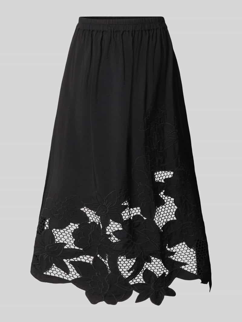 MOS MOSH Maxirok met broderie anglaise model 'Zorai Brodie'
