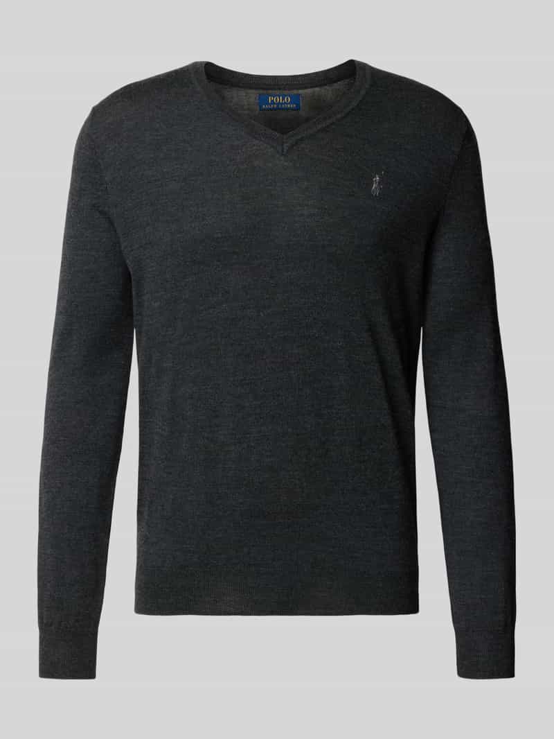 Polo Ralph Lauren Gebreide pullover van merinowol met V-hals