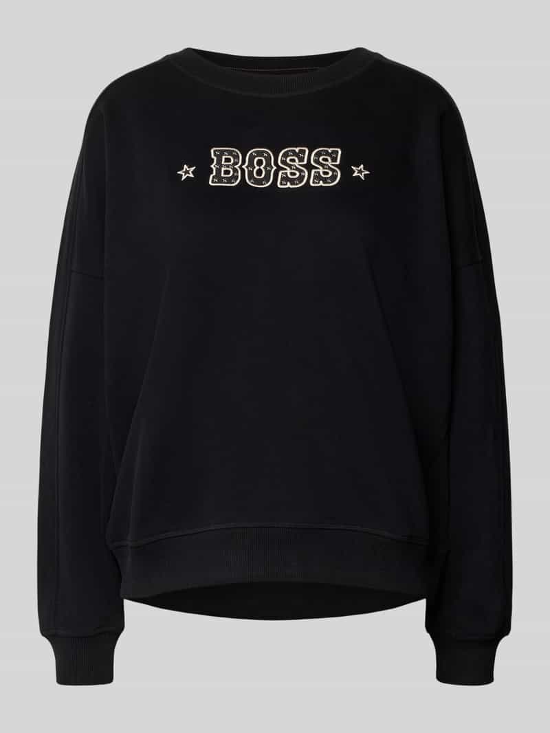 Boss Orange Regular fit sweatshirt van katoenmix model 'ELAND'