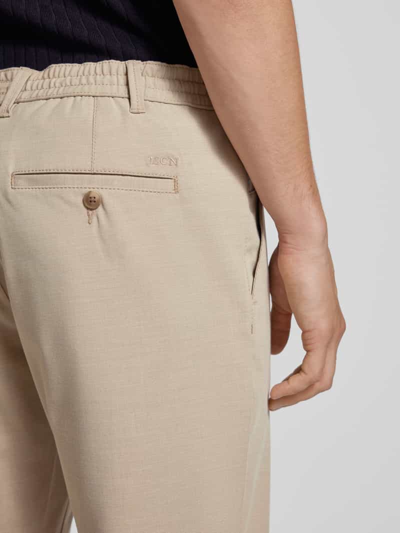 MCNEAL Tapered fit stoffen broek met tunnelkoord