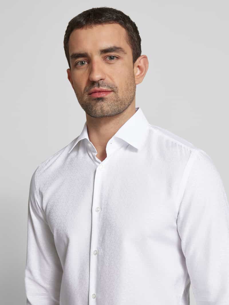 Boss Slim fit zakelijk overhemd met kentkraag model 'Hank'