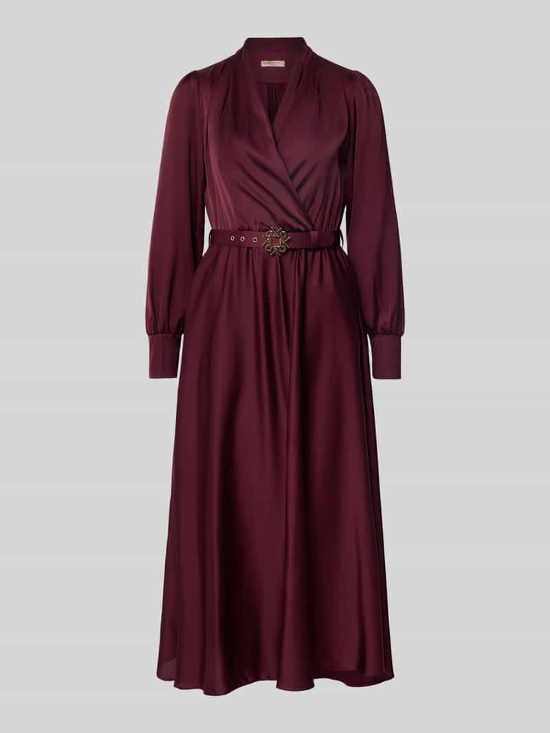 RINASCIMENTO Regular fit cocktailjurk in wikkellook