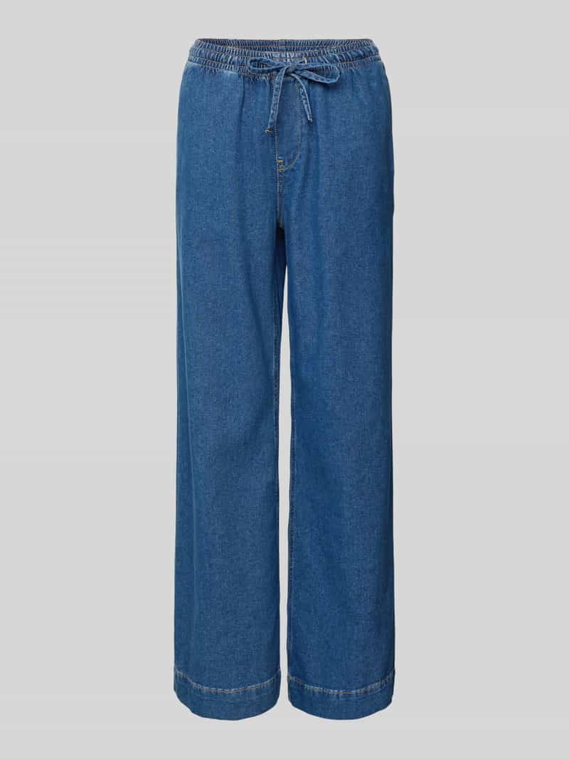 Opus Wide leg jeans met tunnelkoord model 'Miva'