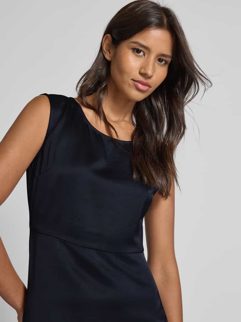 s.Oliver BLACK LABEL Getailleerde midi-jurk met afneembaar schouderdeel