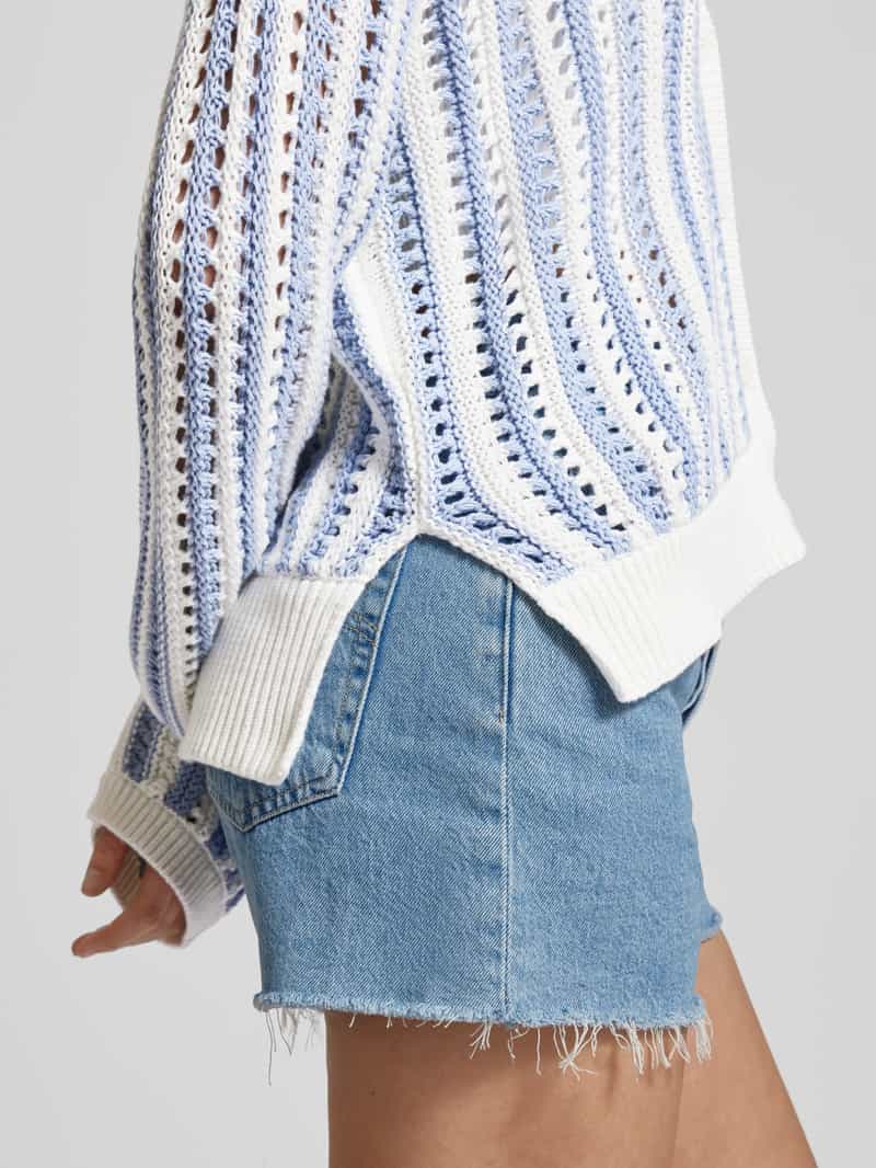 Tom Tailor Denim Gebreide cardigan met streepmotief