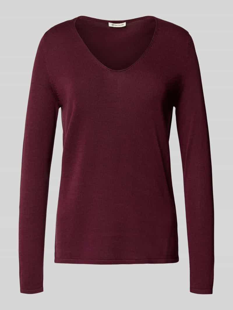 Tom Tailor Regular fit gebreid shirt van een mix van katoen en viscose