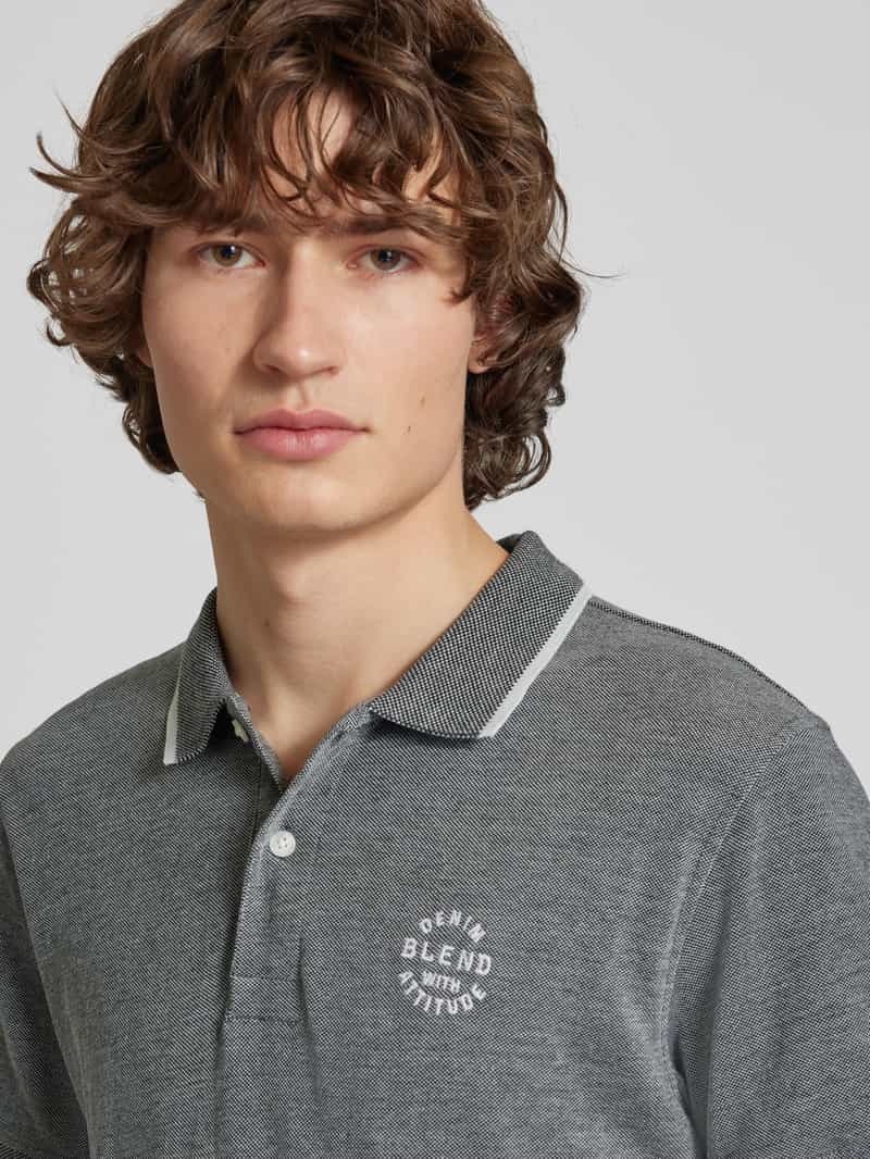 Blend Regular fit poloshirt met ribboorden model 'NATE'