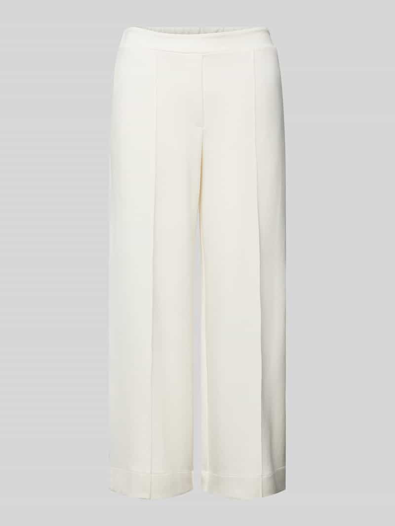 Jake*s Collection Wide leg stoffen broek met persplooien