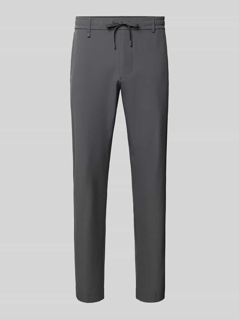 BOSS Green Regular fit stoffen broek met tunnelkoord model 'Convert'
