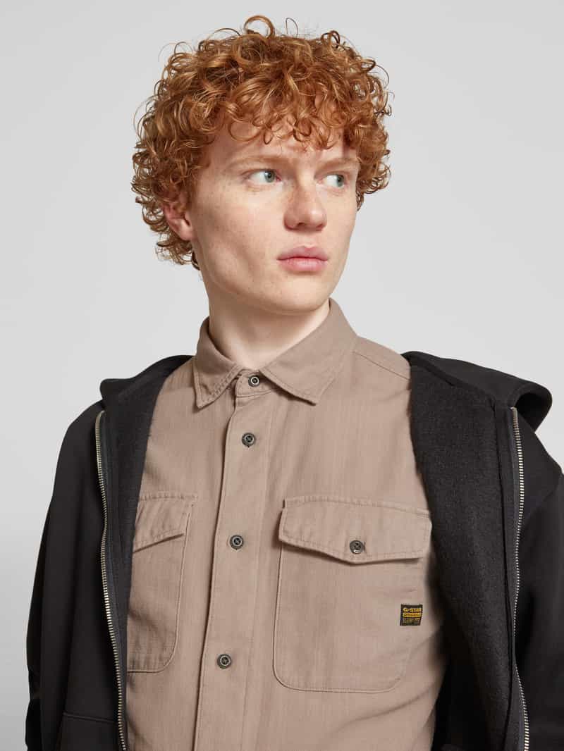G-Star Raw Slim fit vrijetijdsoverhemd met borstzakken model 'Marine'